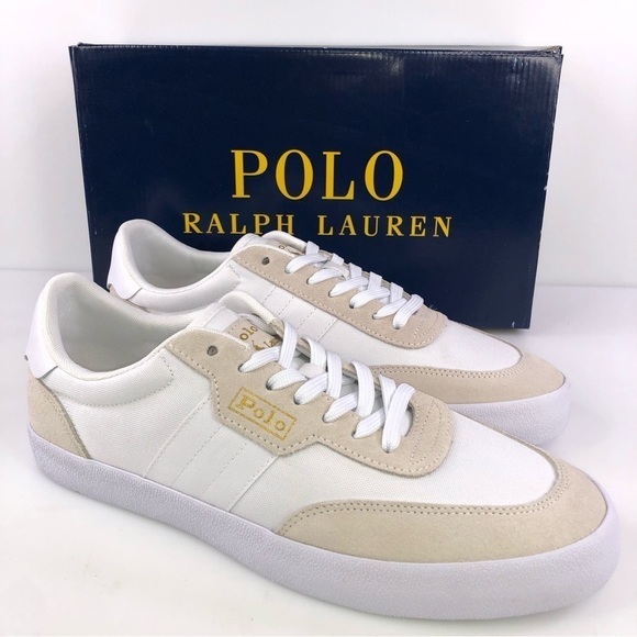 Polo Ralph Lauren COURT VLC-SK-VLC White  Men's Size 11.5D - Picture 1 of 9